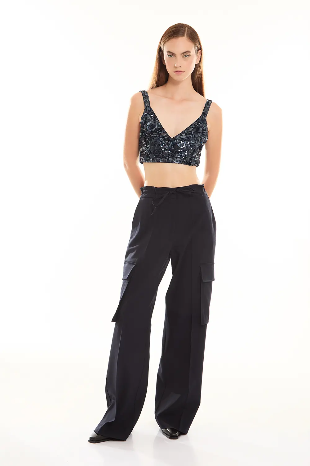 P.A.R.O.S.H. CROP TOP FULL PAILLETTES Pezzi Unici
