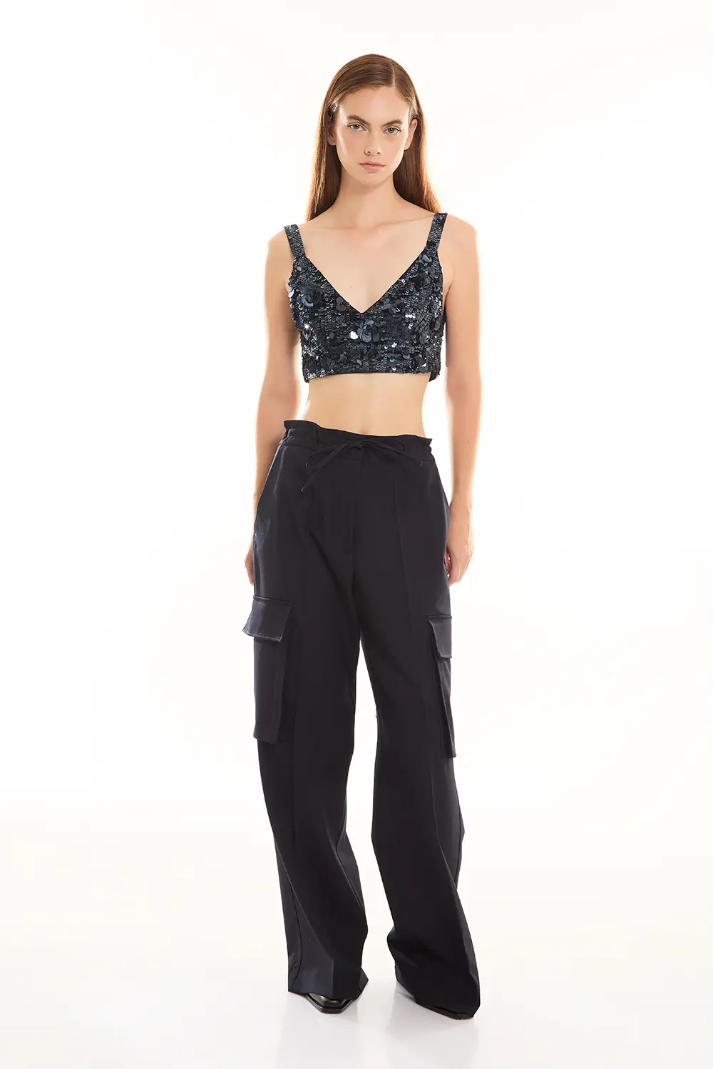 P.A.R.O.S.H. CROP TOP FULL PAILLETTES Pezzi Unici