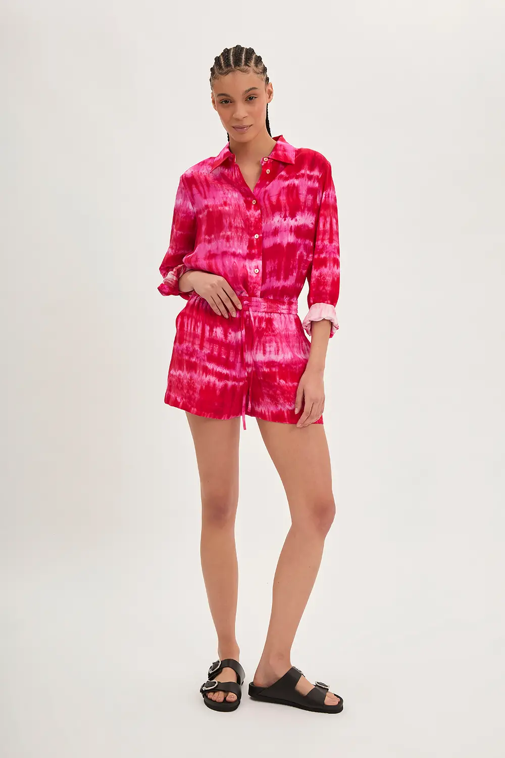P.A.R.O.S.H. MINI CHEMISIER TIE-DYE Spedizione Gratuita