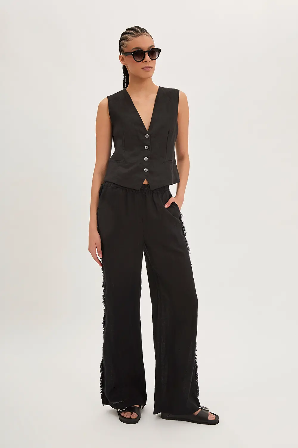 P.A.R.O.S.H. GILET IN LINO Vendita Calda