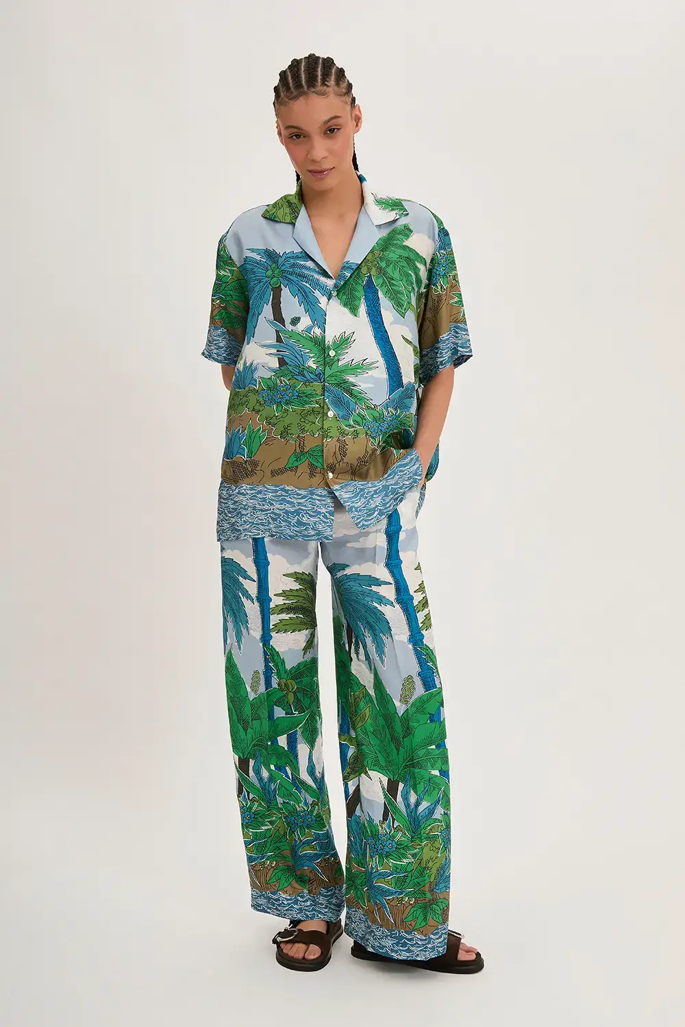 P.A.R.O.S.H. CAMICIA PALME IN TWILL 2025