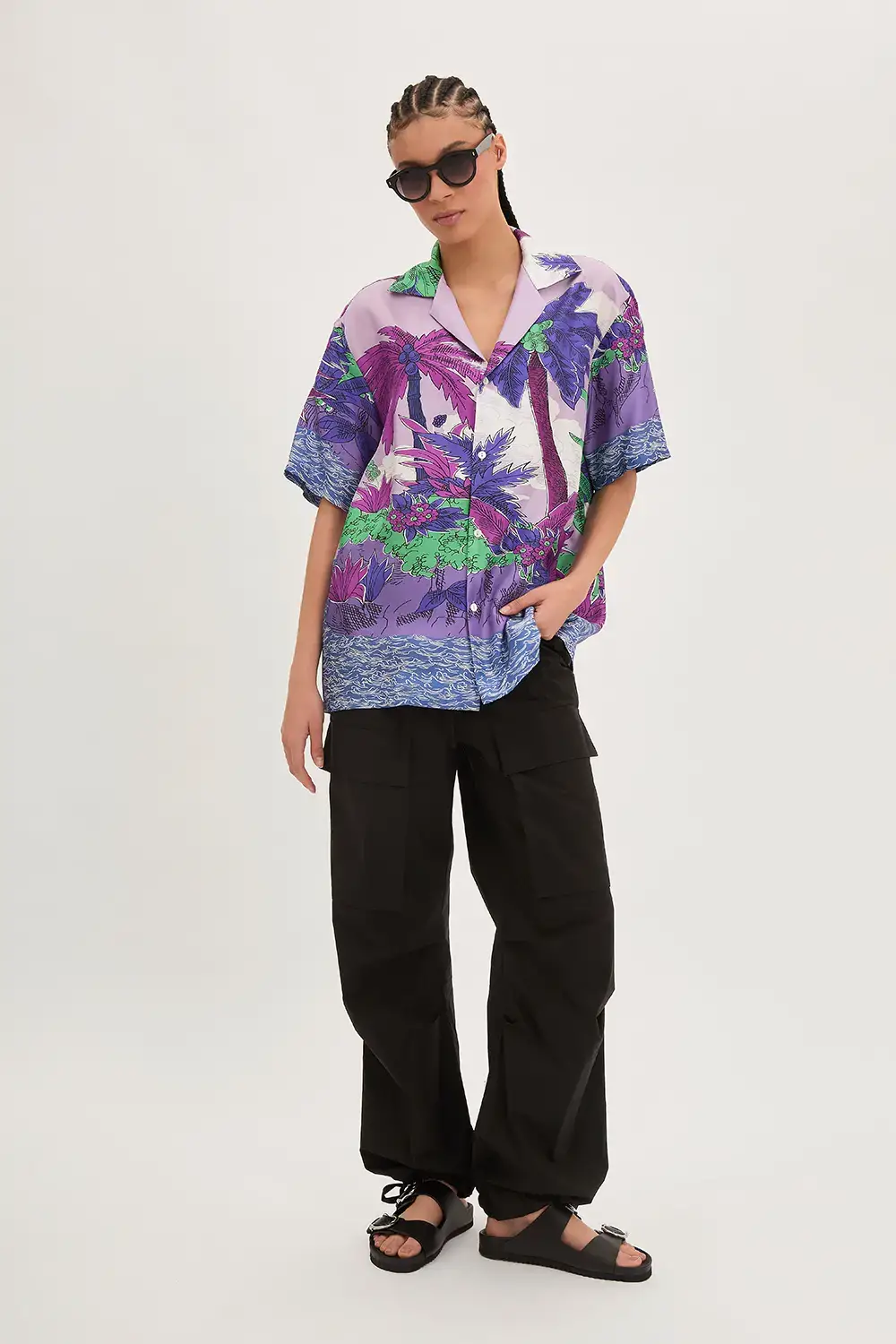 P.A.R.O.S.H. CAMICIA PALME IN TWILL Italia
