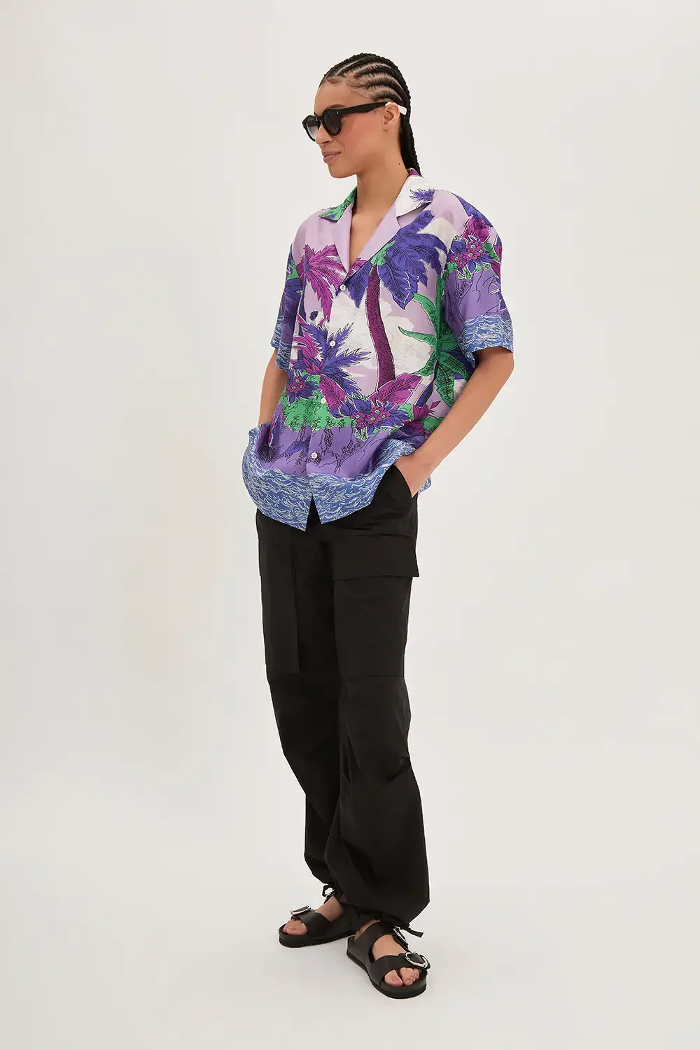 P.A.R.O.S.H. CAMICIA PALME IN TWILL Italia