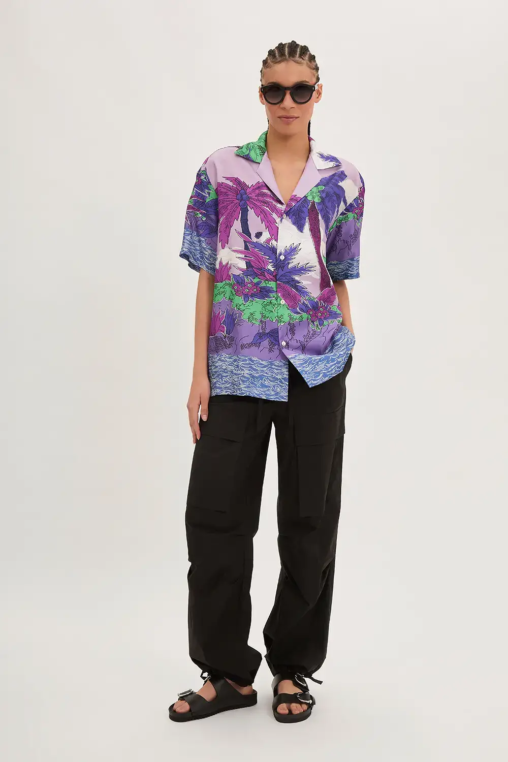 P.A.R.O.S.H. CAMICIA PALME IN TWILL Italia