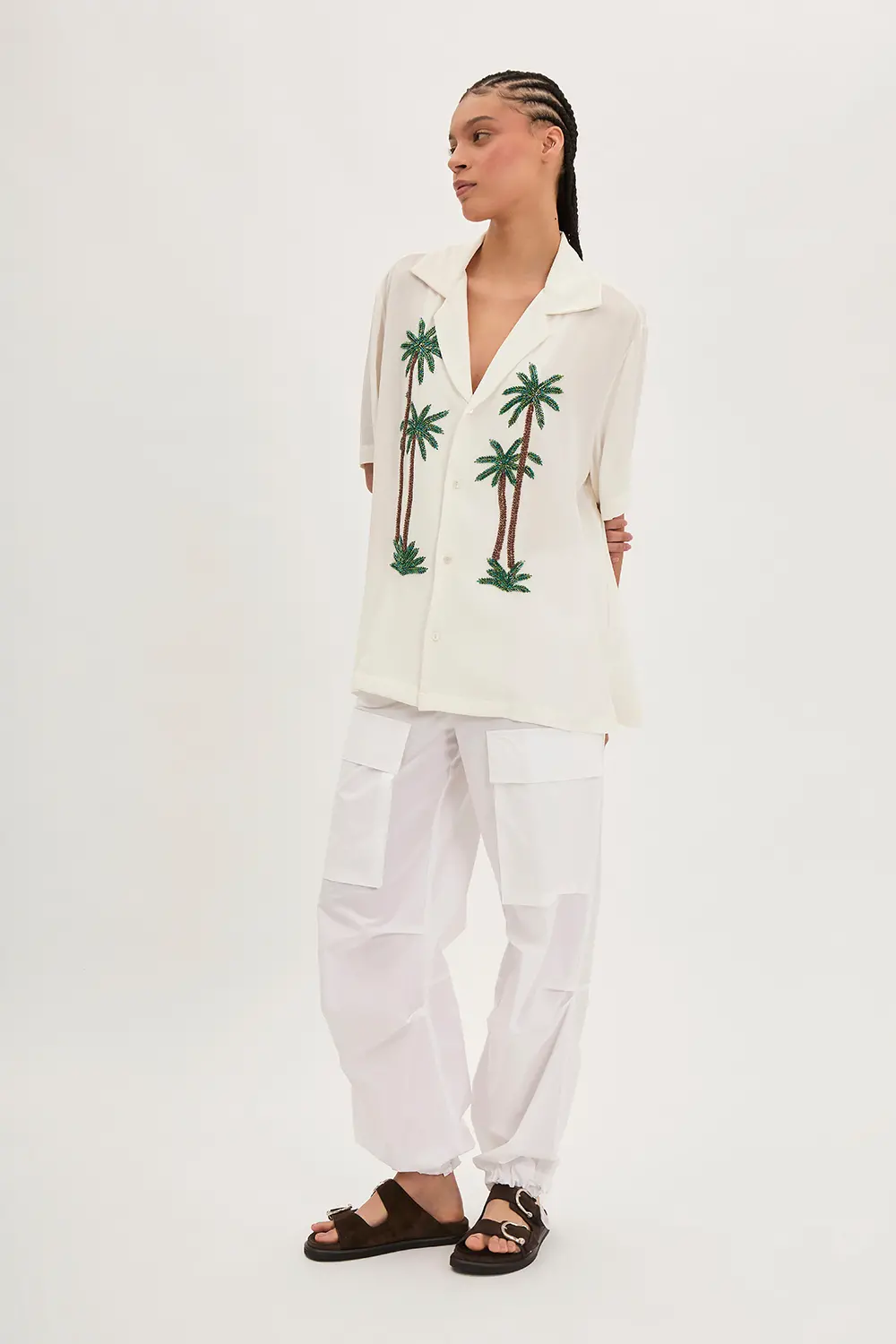 P.A.R.O.S.H. CAMICIA RICAMO PALMA Promozione