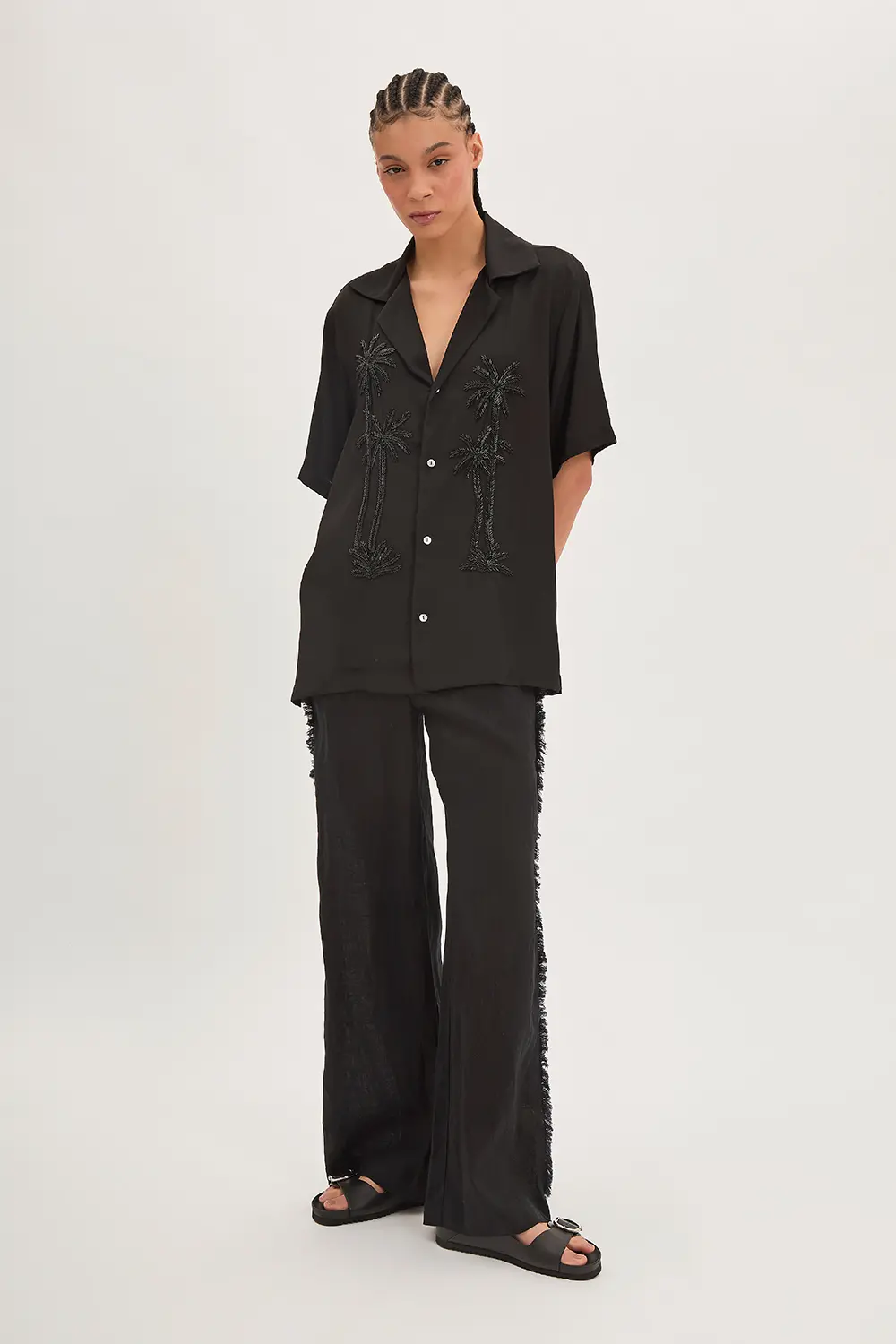 P.A.R.O.S.H. CAMICIA RICAMO PALMA Spedizione Gratuita