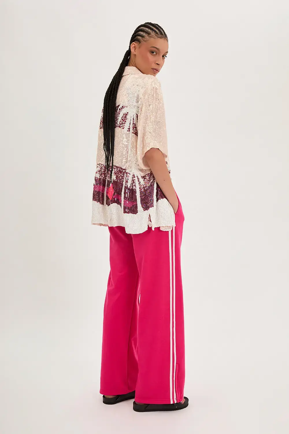 P.A.R.O.S.H. CAMICIA PAILLETTES PALME Pezzi Unici