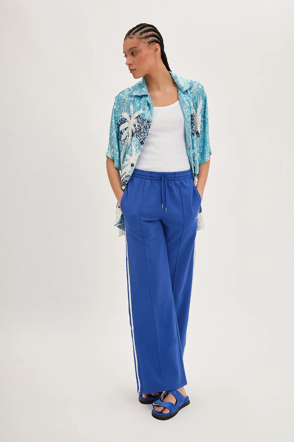 P.A.R.O.S.H. CAMICIA PAILLETTES PALME Soddisfazione Garantita