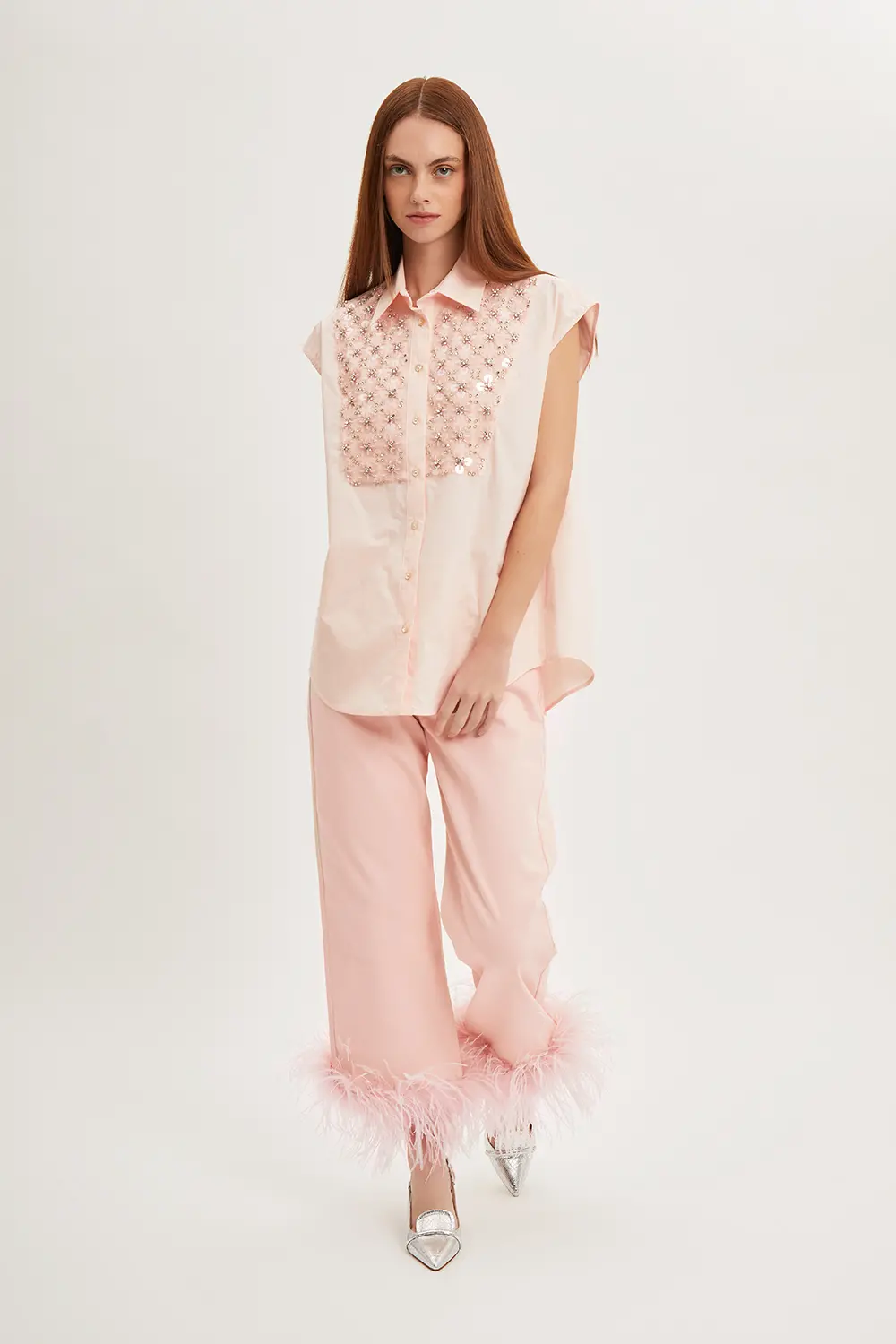 P.A.R.O.S.H. PANTALONE CON PIUME Sottocosto