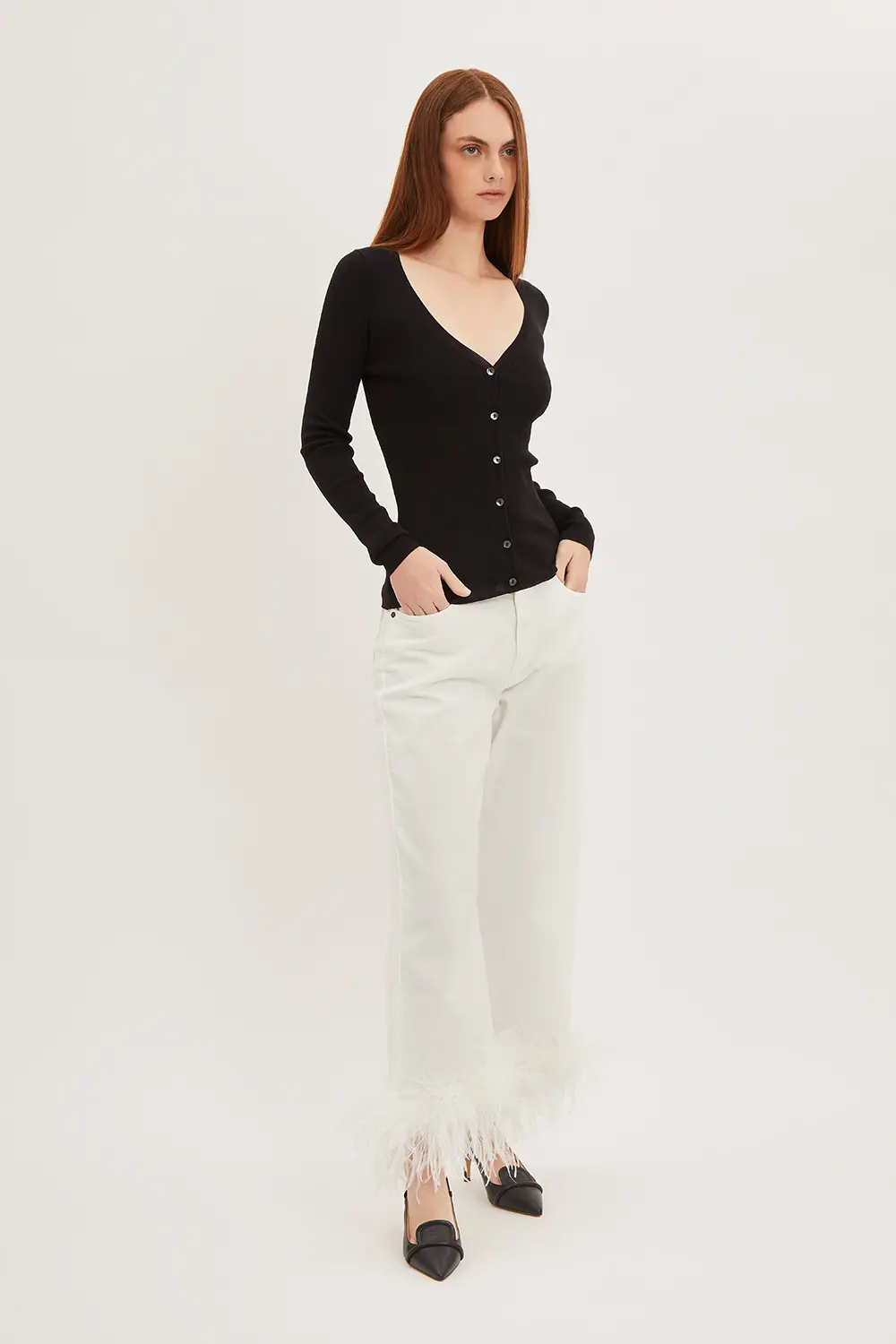 P.A.R.O.S.H. CARDIGAN A COSTINE Vendita Calda