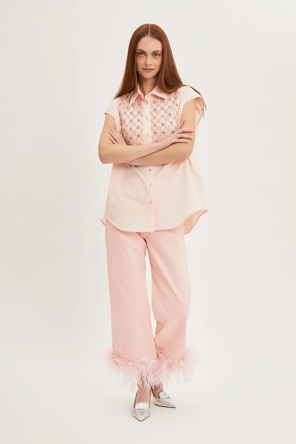 P.A.R.O.S.H. CAMICIA RICAMO PAILLETTES Liquidazione