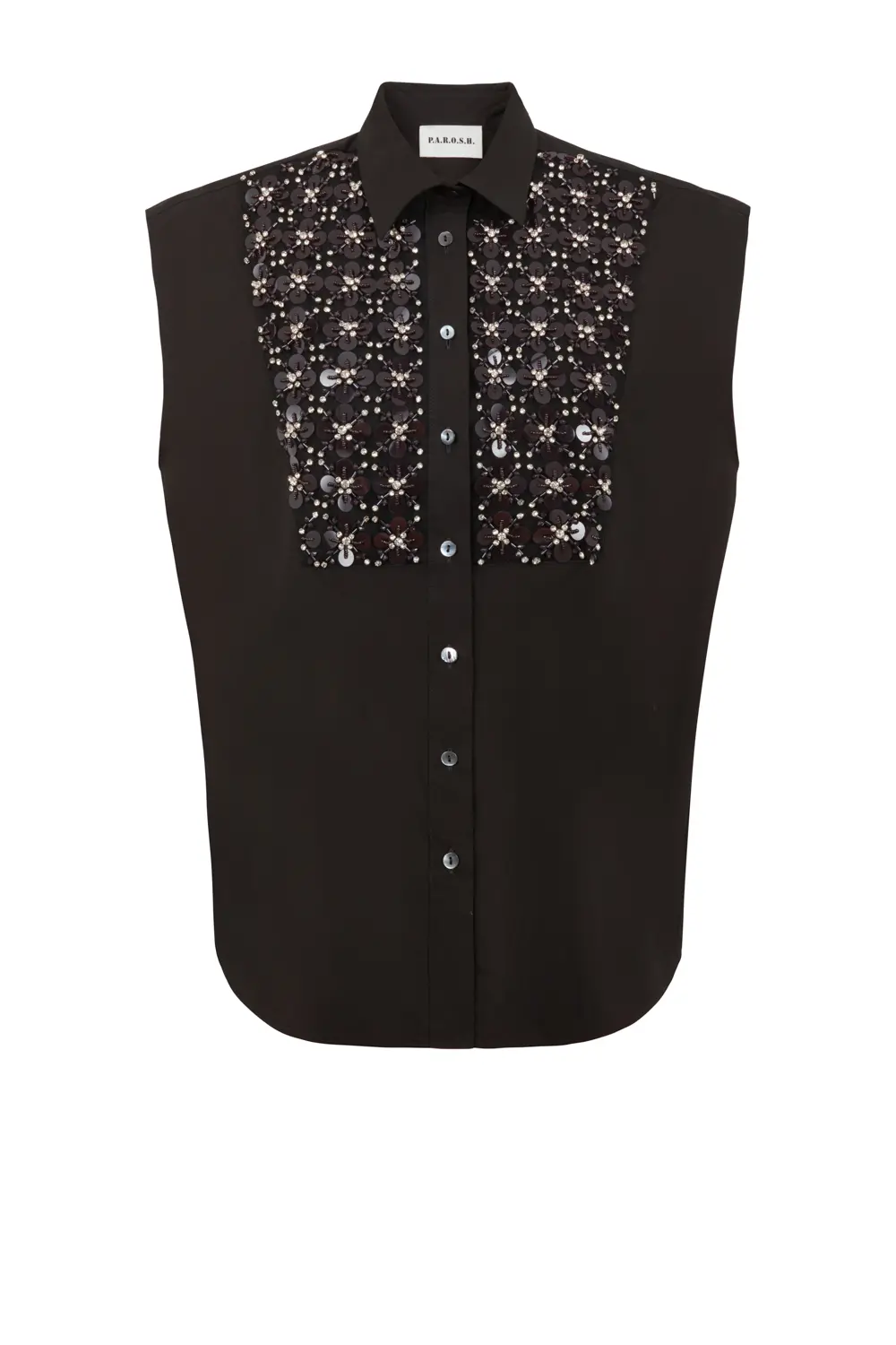 P.A.R.O.S.H. CAMICIA RICAMO PAILLETTES Comprane uno, ottenene uno gratis