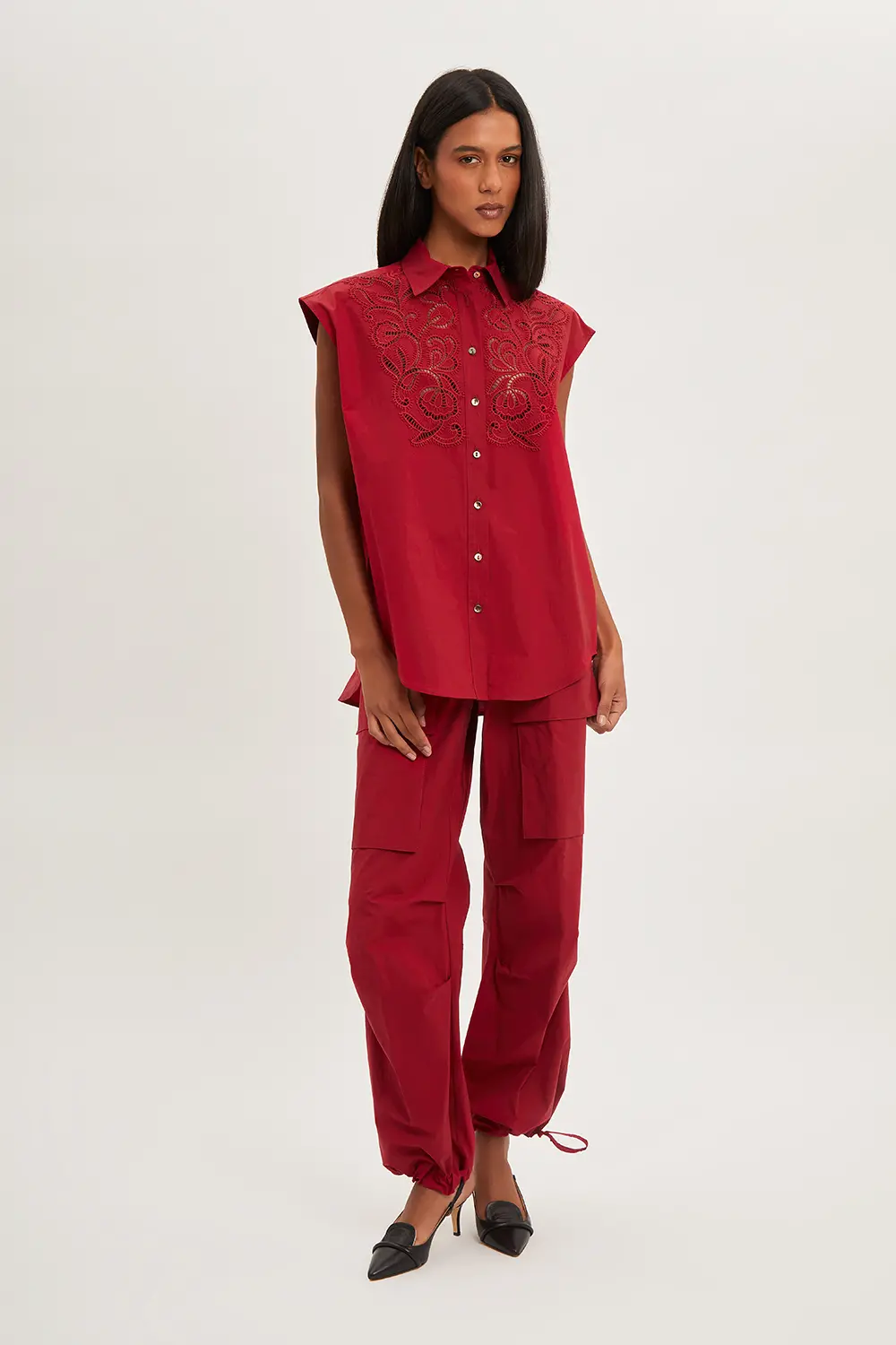 P.A.R.O.S.H. CAMICIA CON RICAMO Prezzo basso