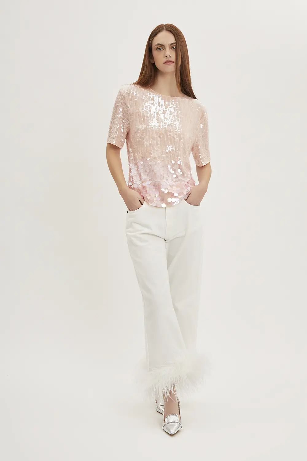 P.A.R.O.S.H. BLUSA PAILLETTES DEGRADE Soddisfazione Garantita