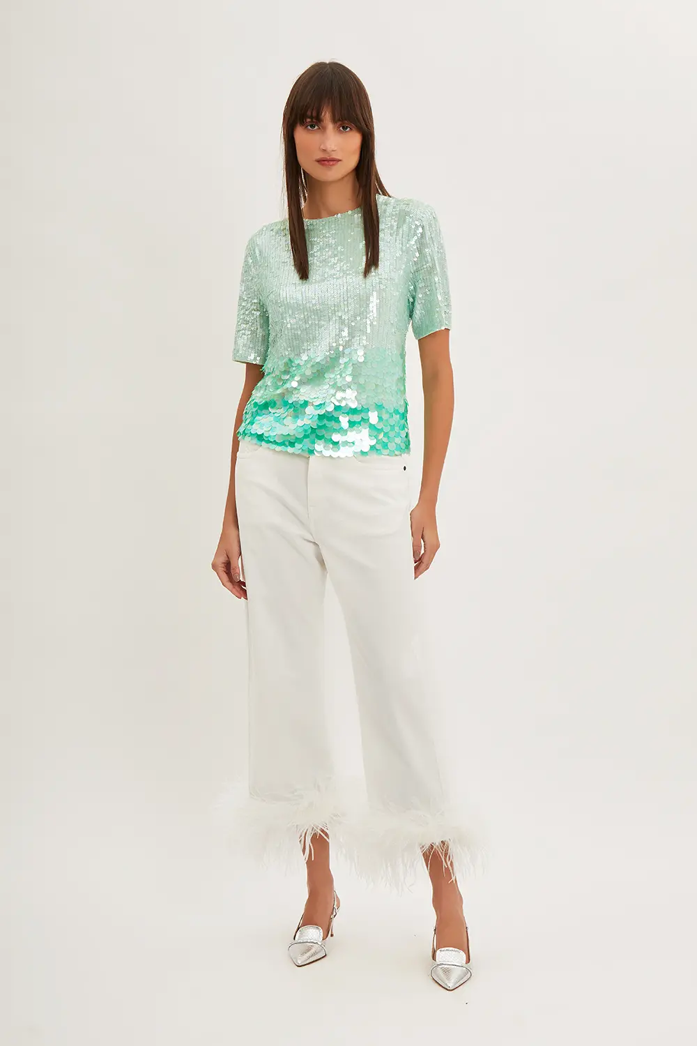P.A.R.O.S.H. BLUSA PAILLETTES DEGRADE Qualità Garantita