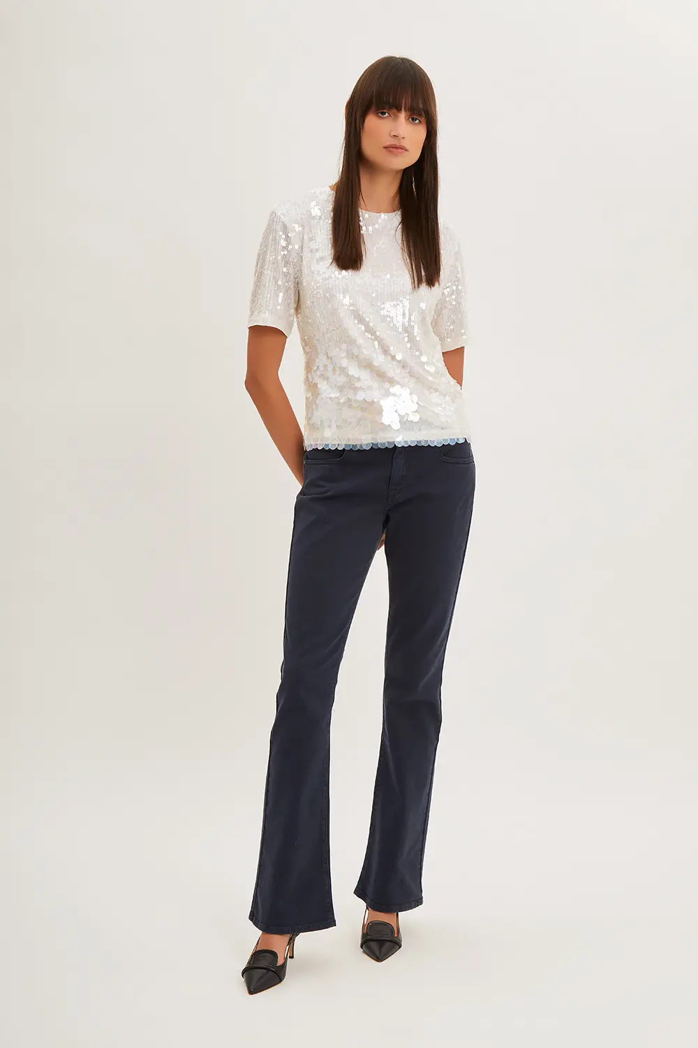 P.A.R.O.S.H. BLUSA PAILLETTES DEGRADE Negozi Online