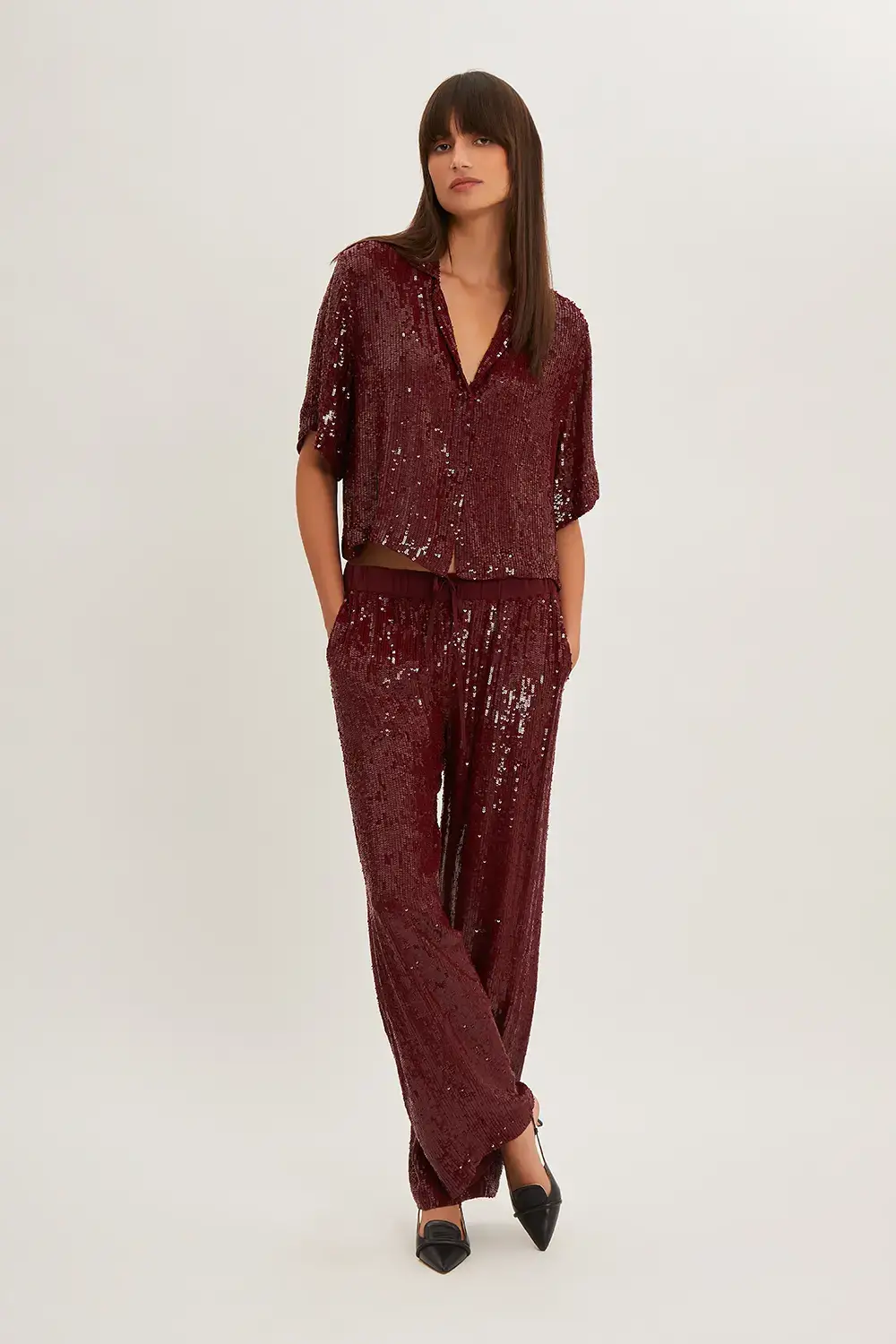 P.A.R.O.S.H. PANTALONI FULL PAILLETTES Offerta Giorno del Papà