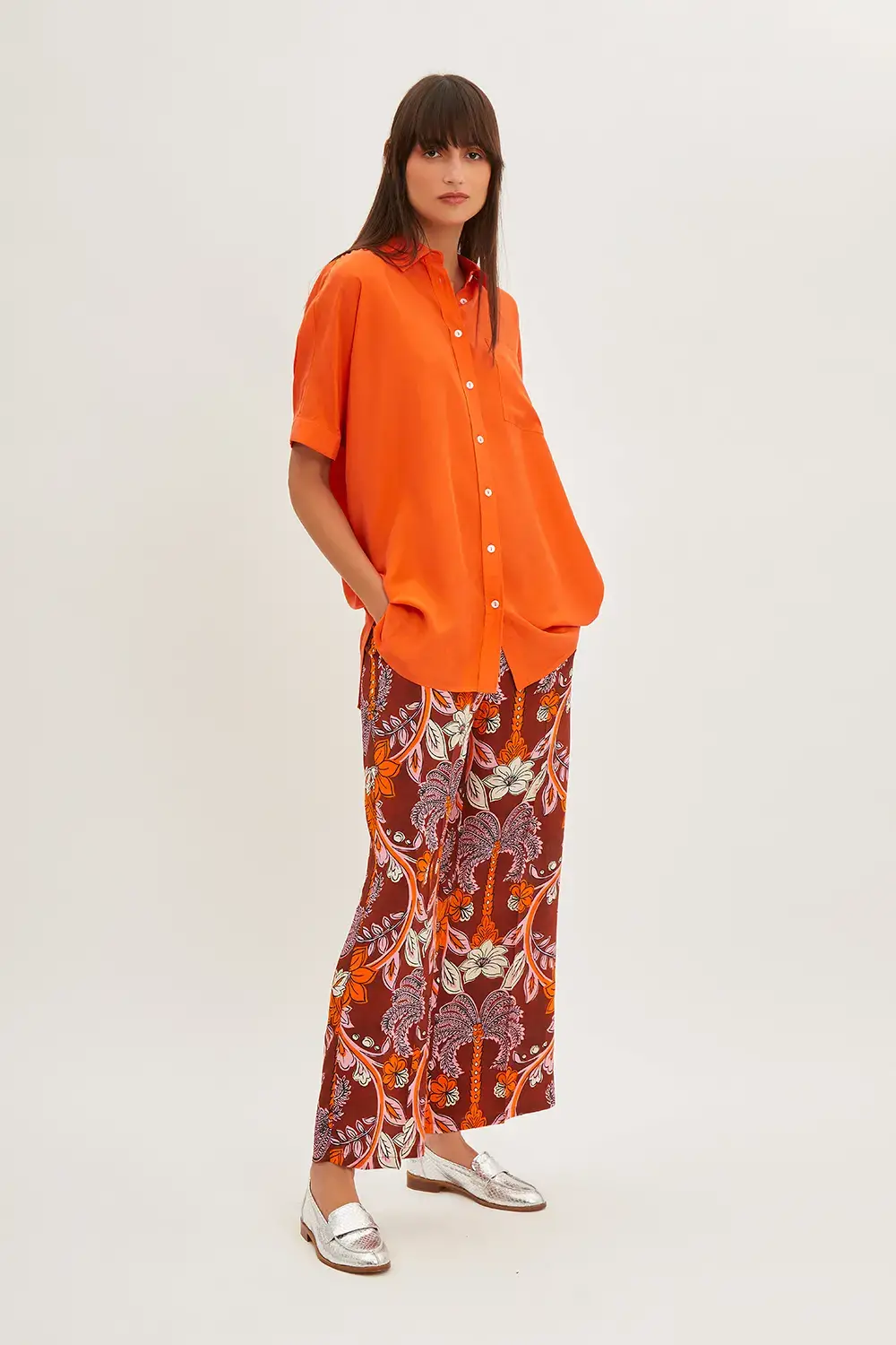 P.A.R.O.S.H. PANTALONE IN SETA Smaltimento dello stoccaggio
