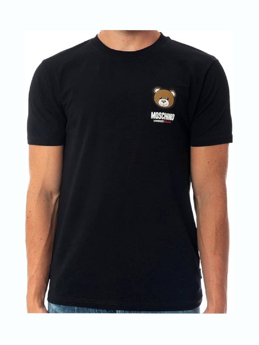 MOSCHINO T-SHIRT GIROCOLLO CON LOGO NERA 1V1A078844100555 SKU: 1V1A078844100555 Negozi Online