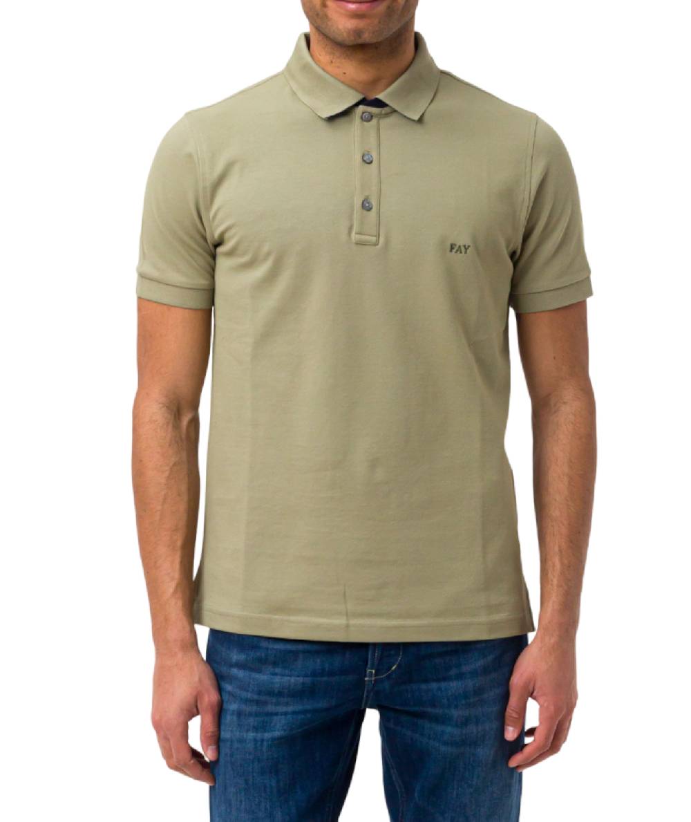 FAY POLO STRETCH VERDE SKU: NPMB248144STDWV419