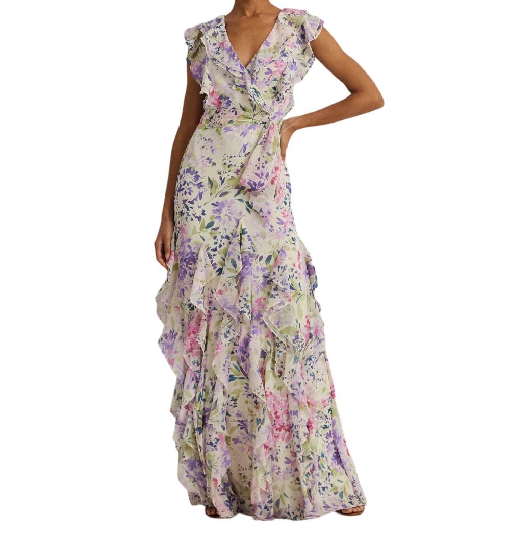 LAUREN RALPH LAUREN ABITO A FIORI IN GEORGETTE 253933485001 SKU: 253933485001 In Saldo