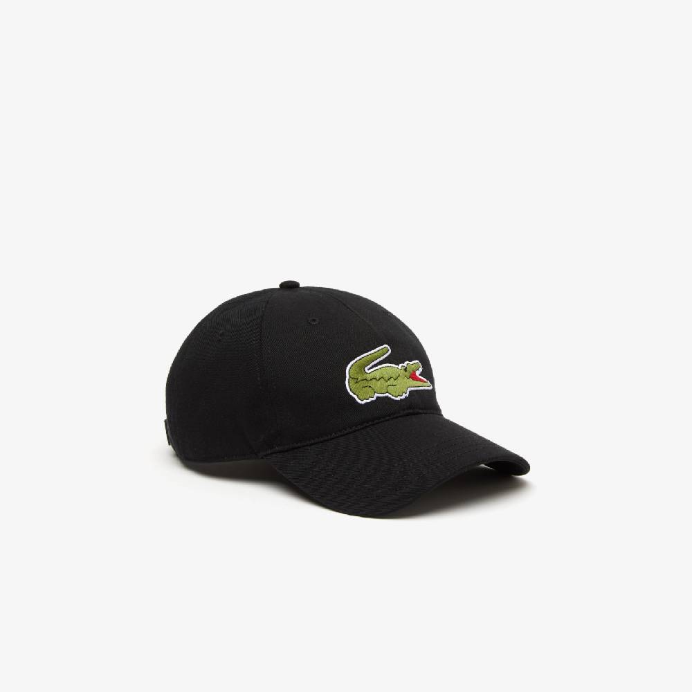 LACOSTE BERRETTO UNISEX IN TWILL DI COTONE BIOLOGICO REGOLABILE LACOSTE NERO RK9871031 SKU: RK9871031 Outlet