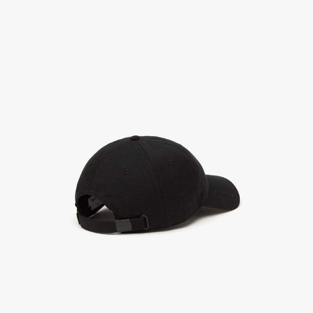 LACOSTE BERRETTO UNISEX IN TWILL DI COTONE BIOLOGICO REGOLABILE LACOSTE NERO RK9871031 SKU: RK9871031 Outlet