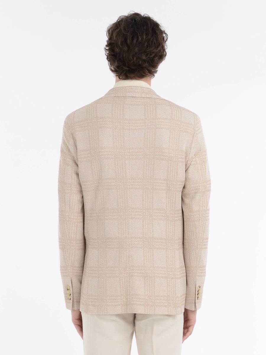 Paoloni Giacca slim jersey moulinè check Italia