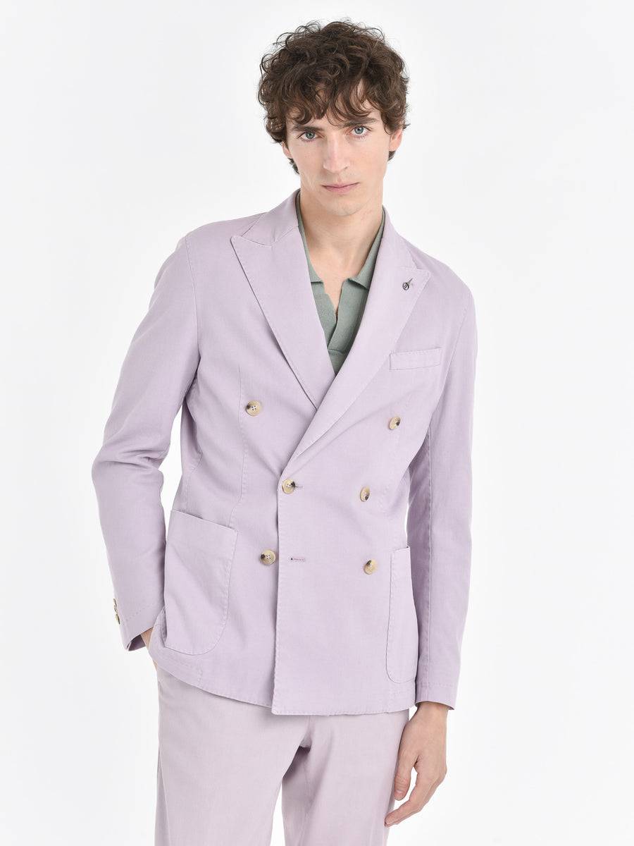 Paoloni Giacca doppiopetto misto cotone stretch Promozione Limitata