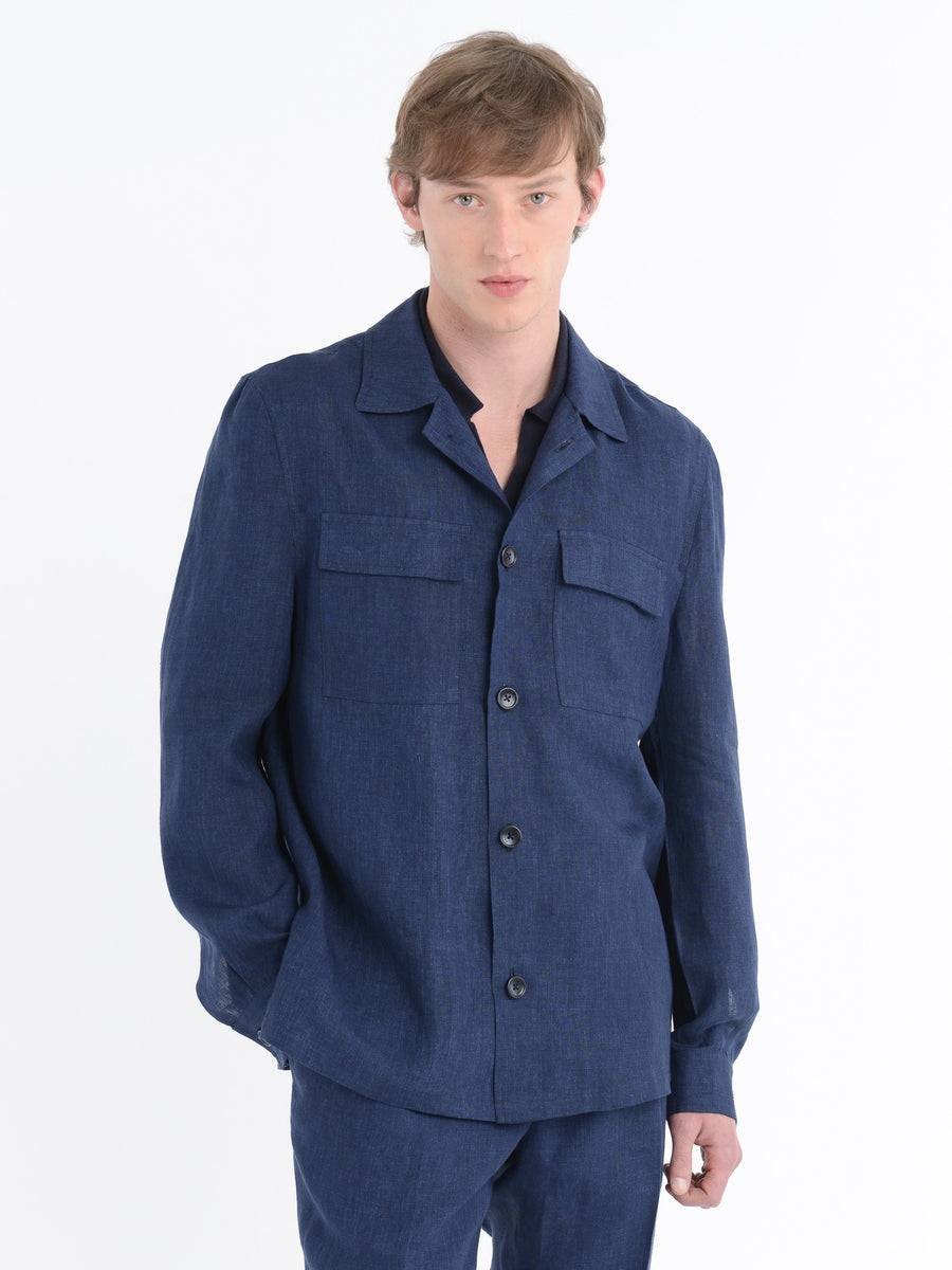 Paoloni Overshirt lino delavè Fino Al -60%