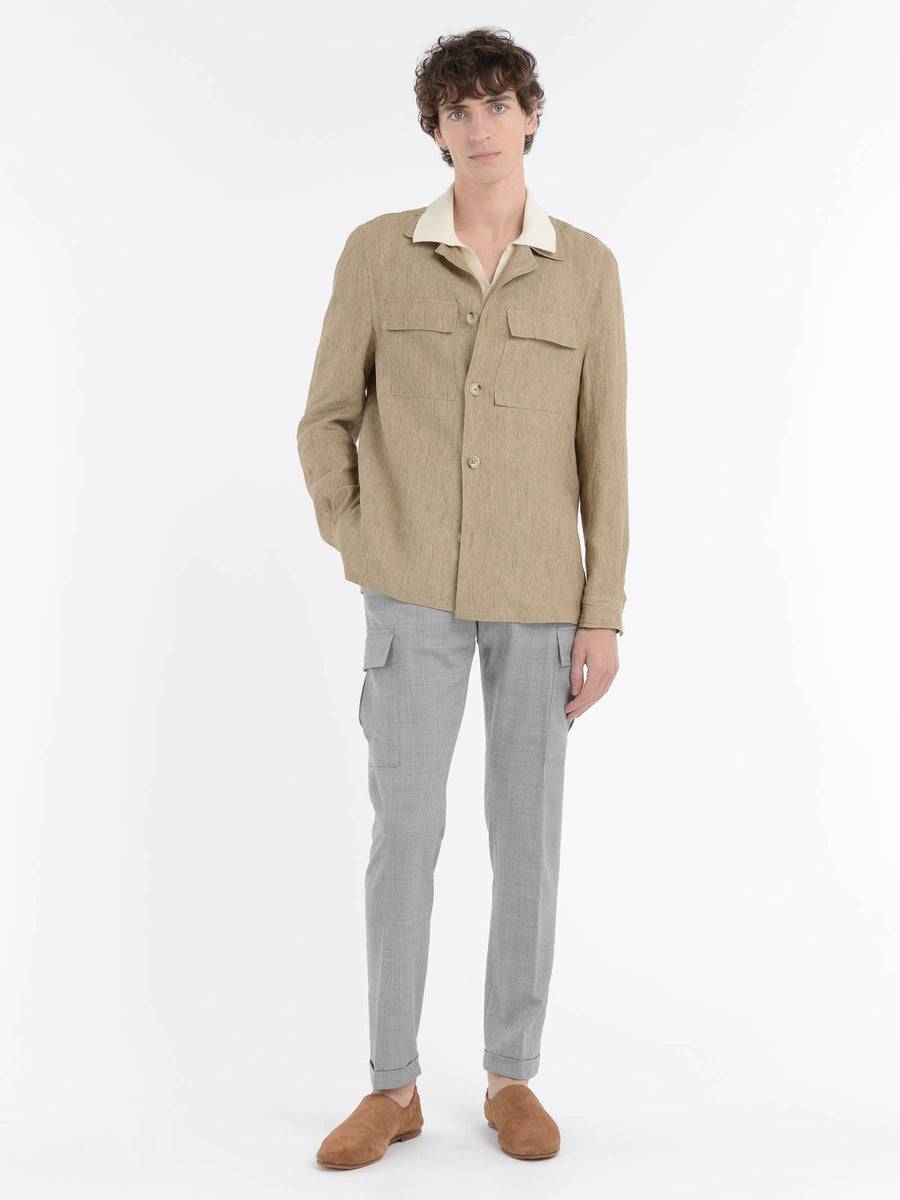 Paoloni Overshirt lino delavè Shopping Online
