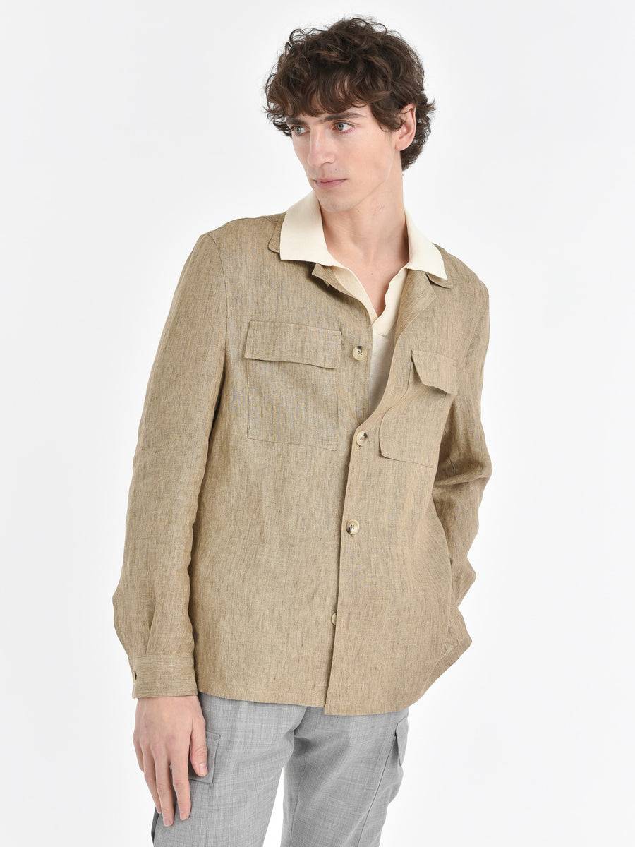 Paoloni Overshirt lino delavè Shopping Online