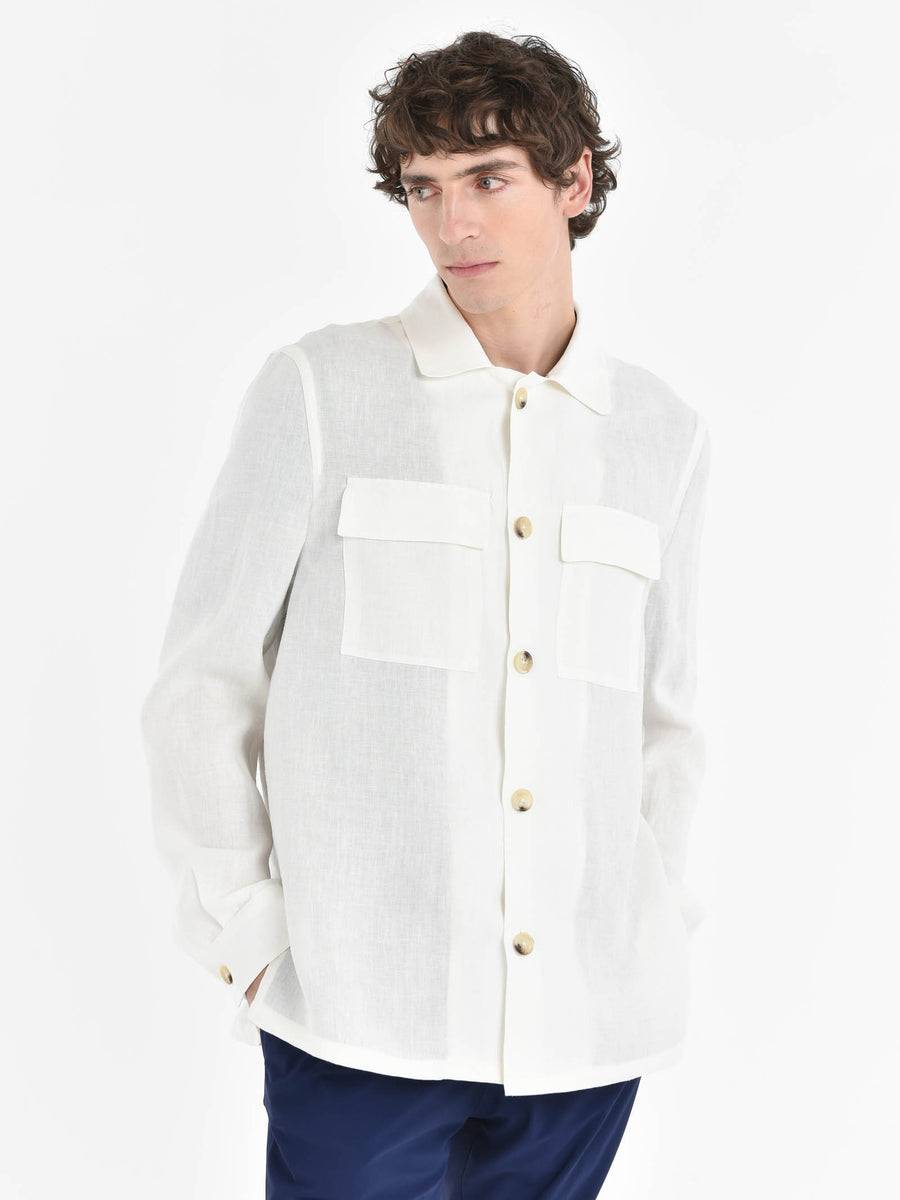 Paoloni Overshirt lino delavè Prezzo Ridotto
