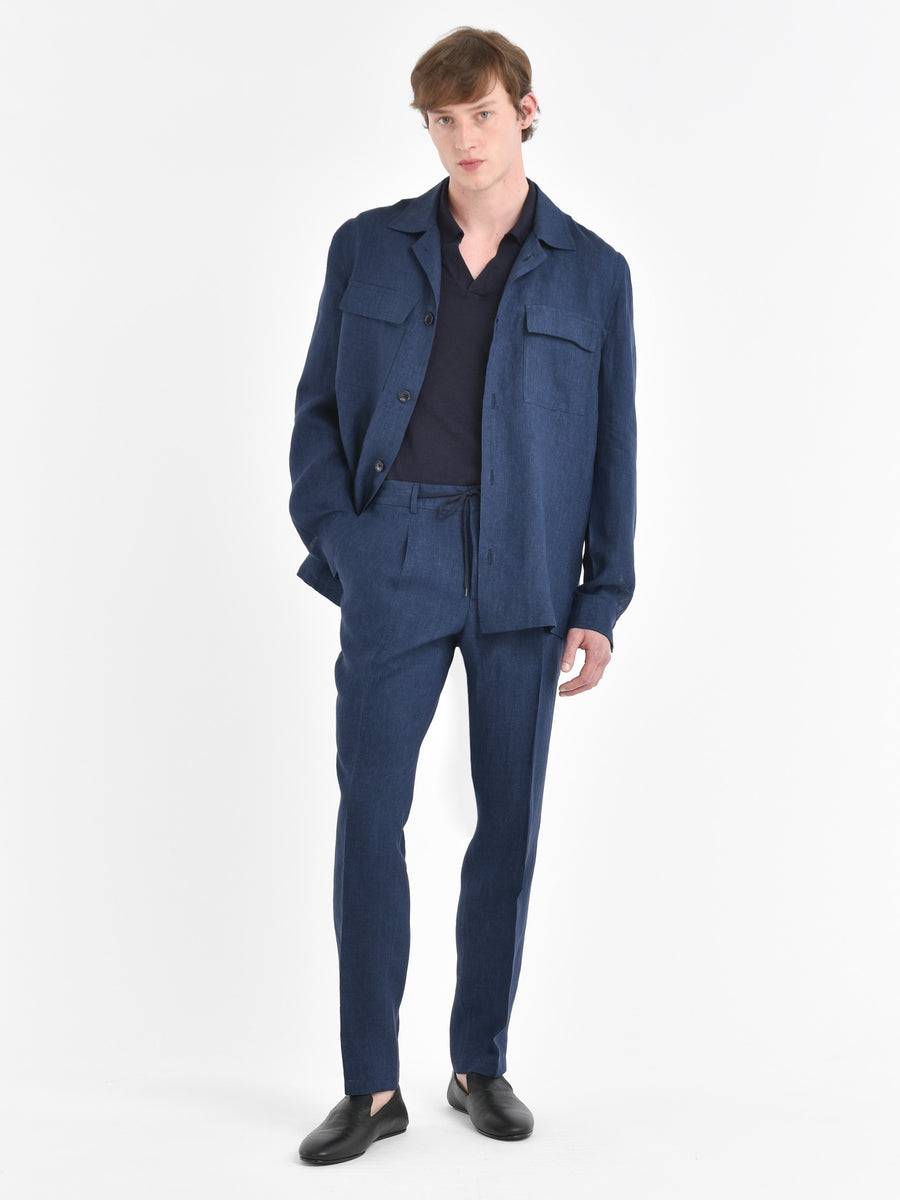 Paoloni Pantalone jogging lino delavè Offerta