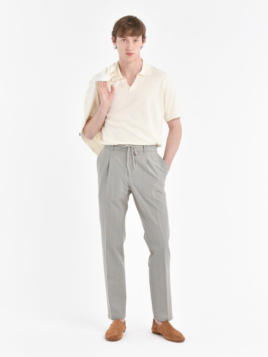 Paoloni Pantalone jogging seersucker gessato Outlet