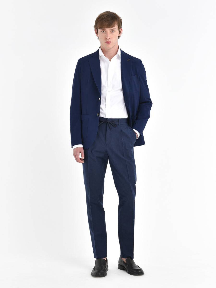 Paoloni Pantalone jogging seersucker gessato In Vendita