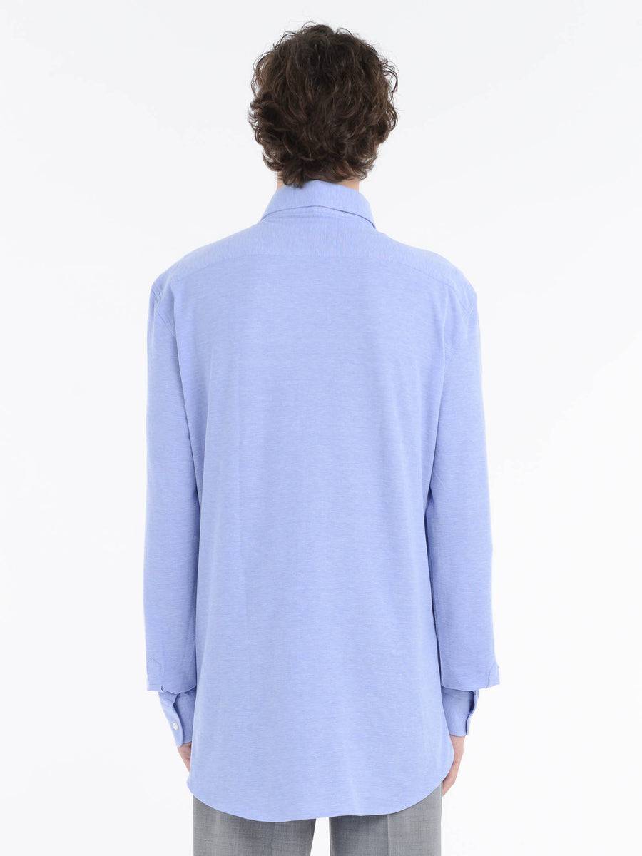 Paoloni Camicia regular piquet di jersey in cotone Italia