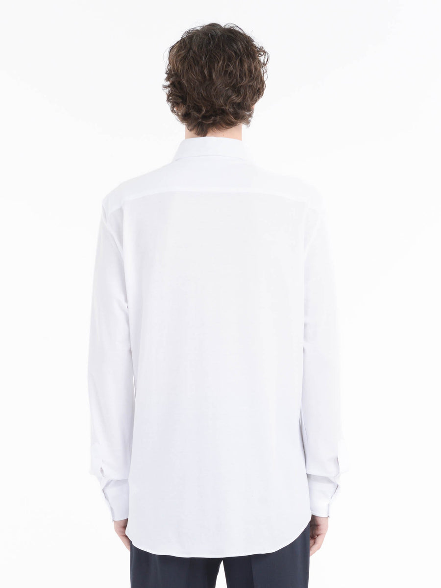Paoloni Camicia regular piquet di jersey in cotone 2025