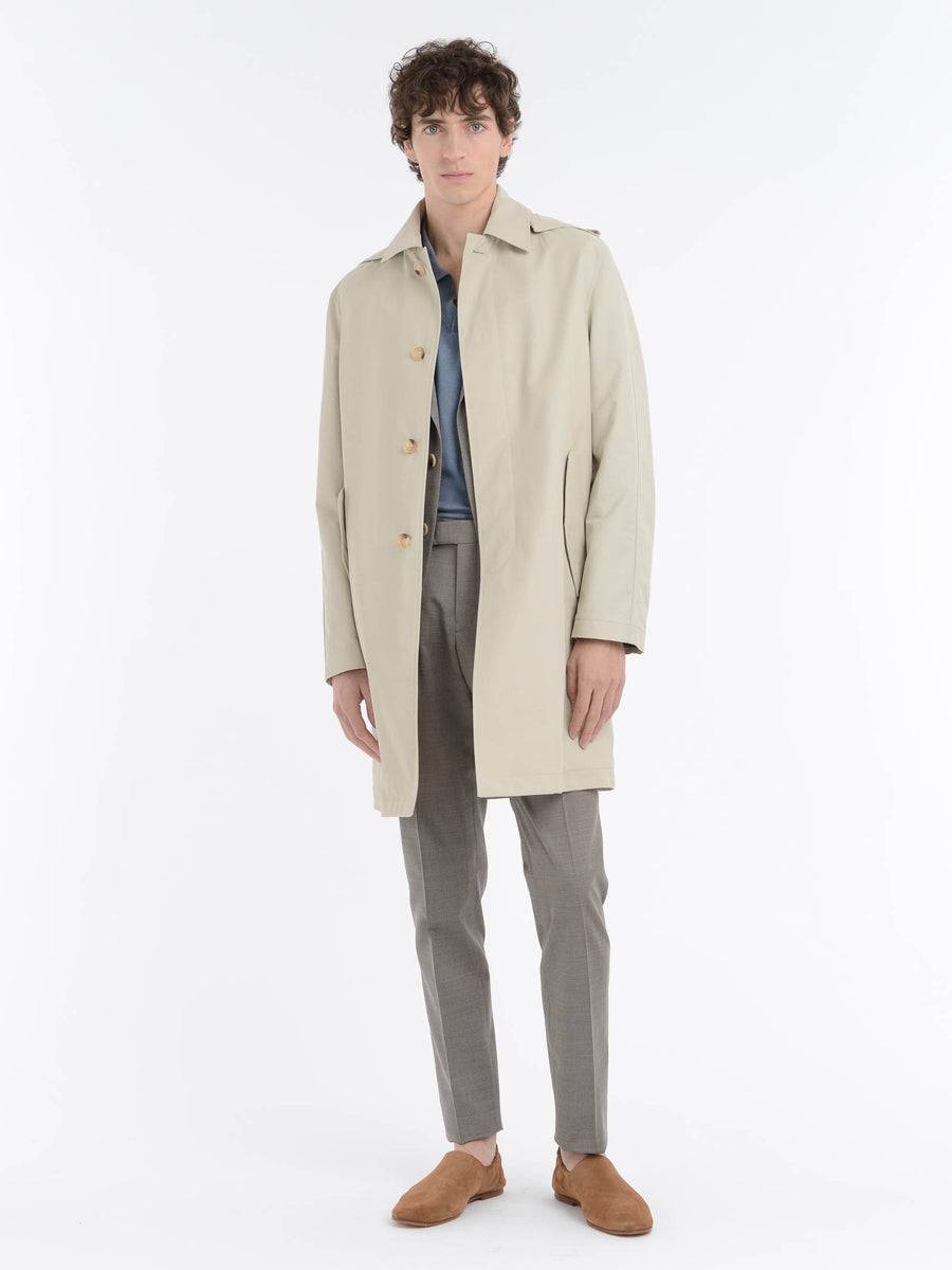 Paoloni Trench sfoderato gabardina tecnica misto cotone Qualità Garantita