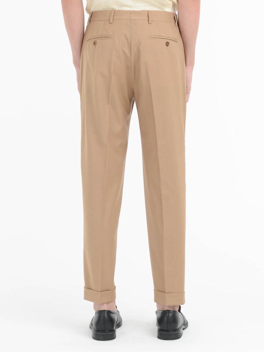 Paoloni Pantalone doppia pinces tela di lana stretch Saldi