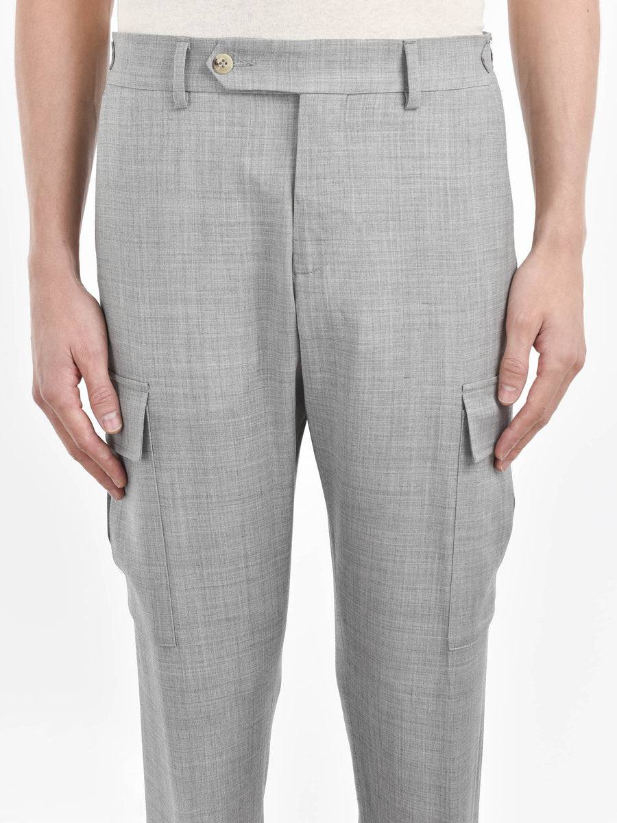 Paoloni Pantalone cargo tela di lana stretch Vendita Economica