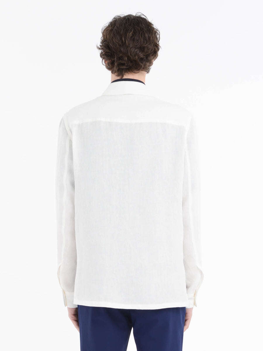 Paoloni Overshirt lino delavè Consegna Veloce