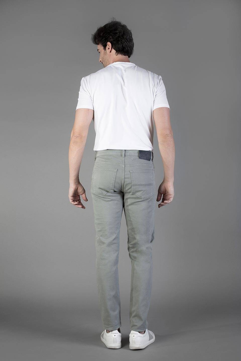 Paul Cortese Gabardine 5 tasche Grey In Saldo
