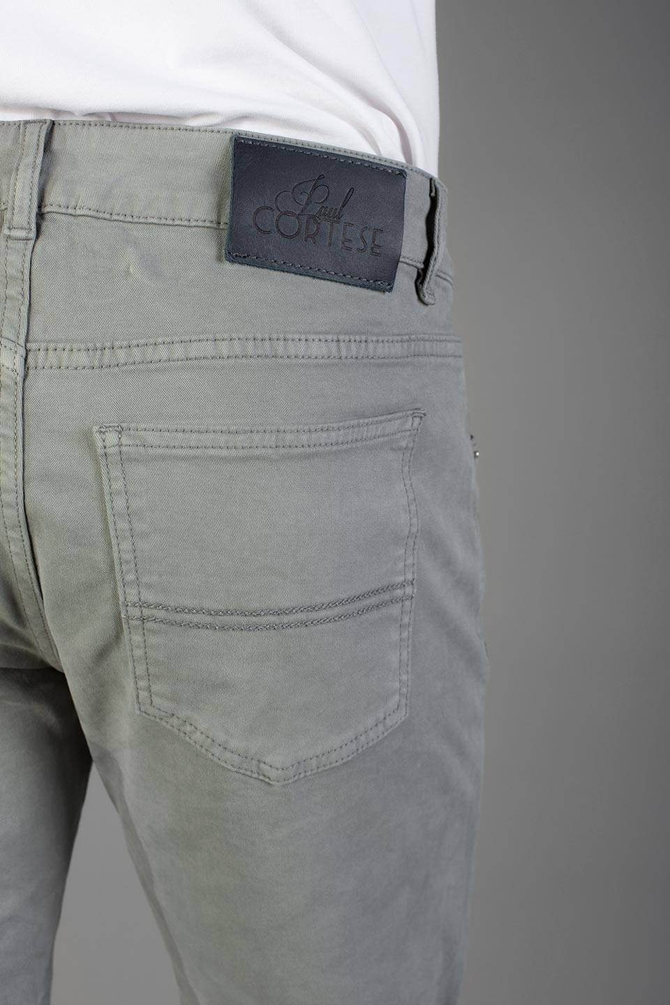 Paul Cortese Gabardine 5 tasche Grey In Saldo