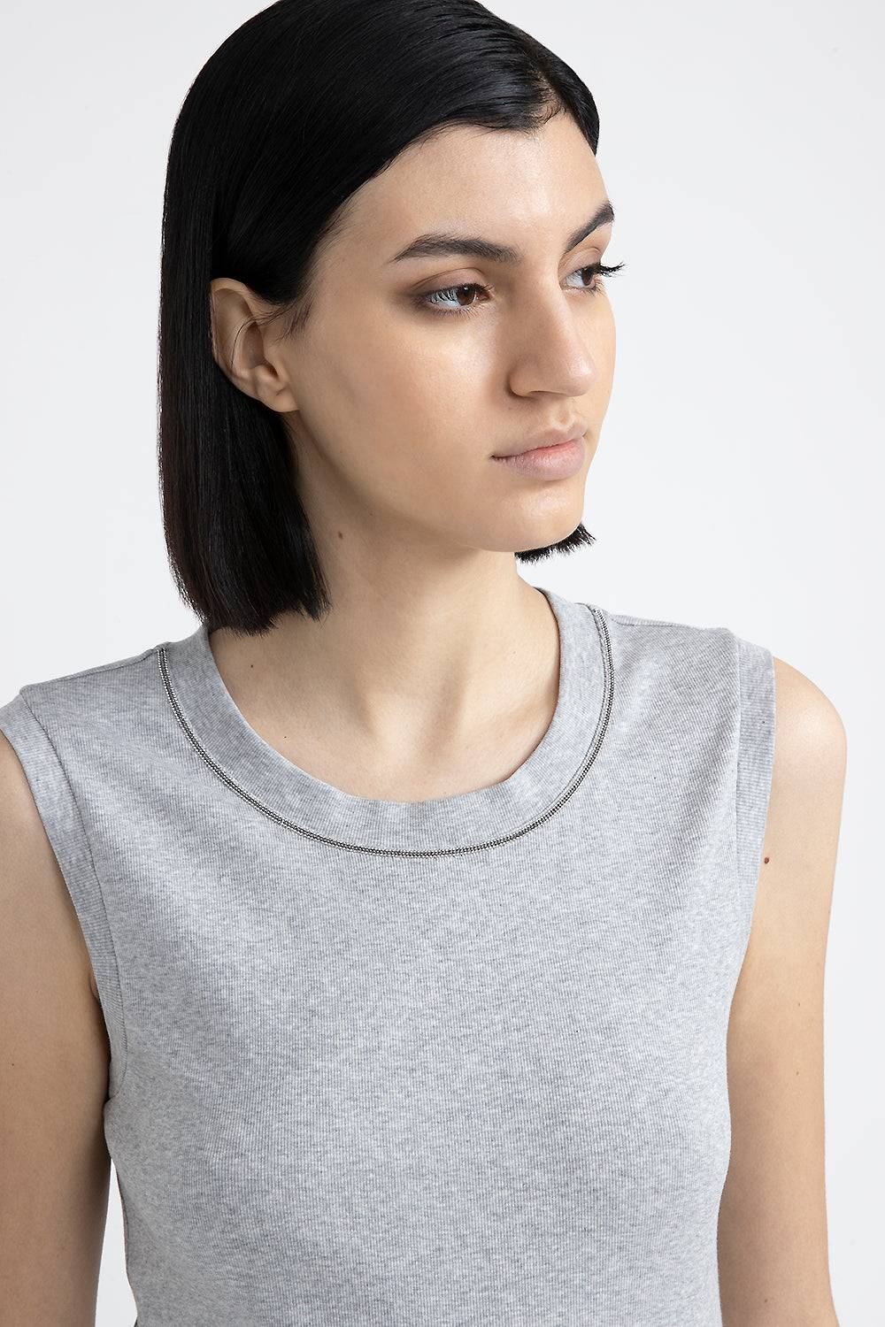 Peserico Top in jersey stretch con Punto Luce Nuovo