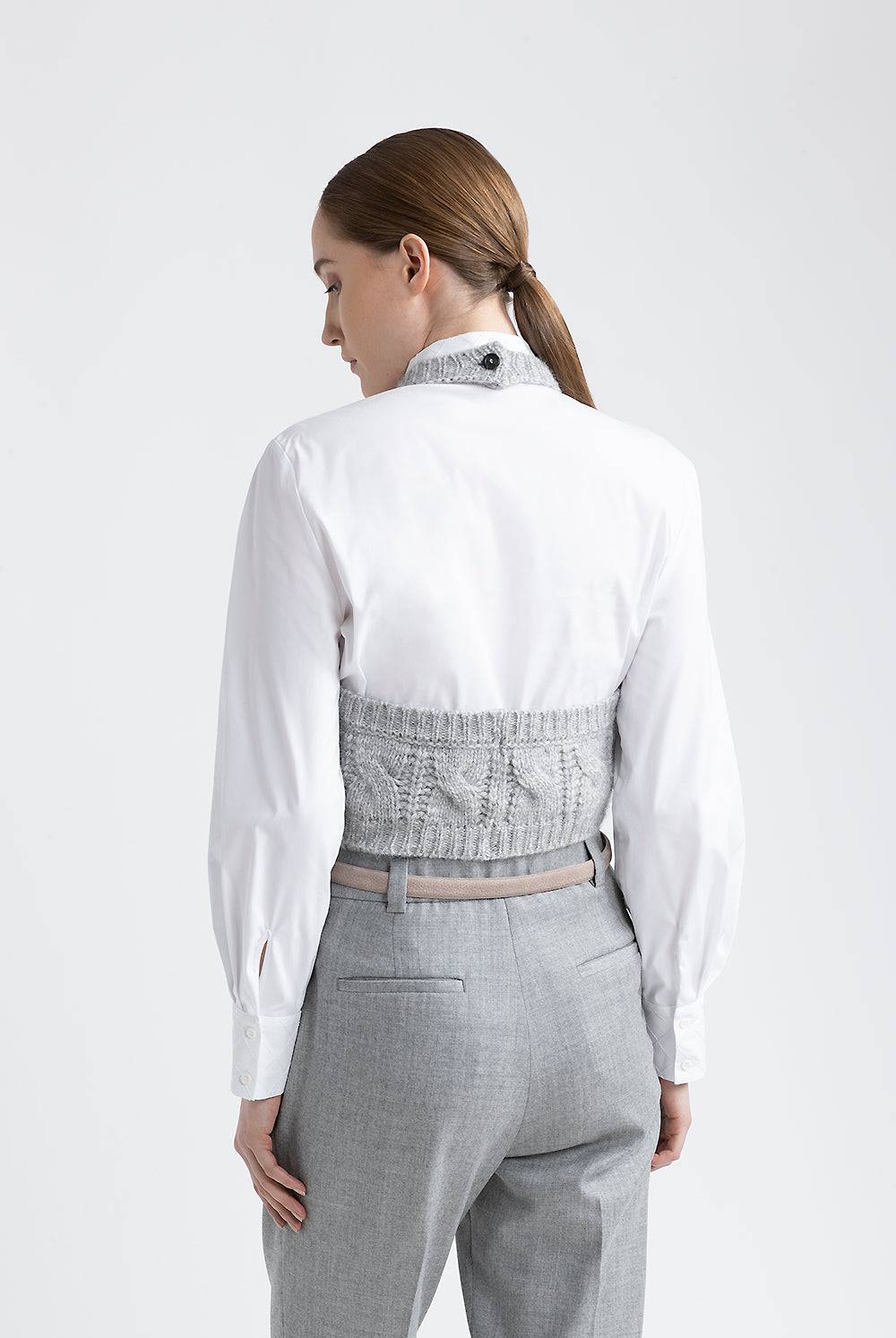 Peserico Top tricot in filato di lana, seta, cashmere e alpaca Consegna Veloce