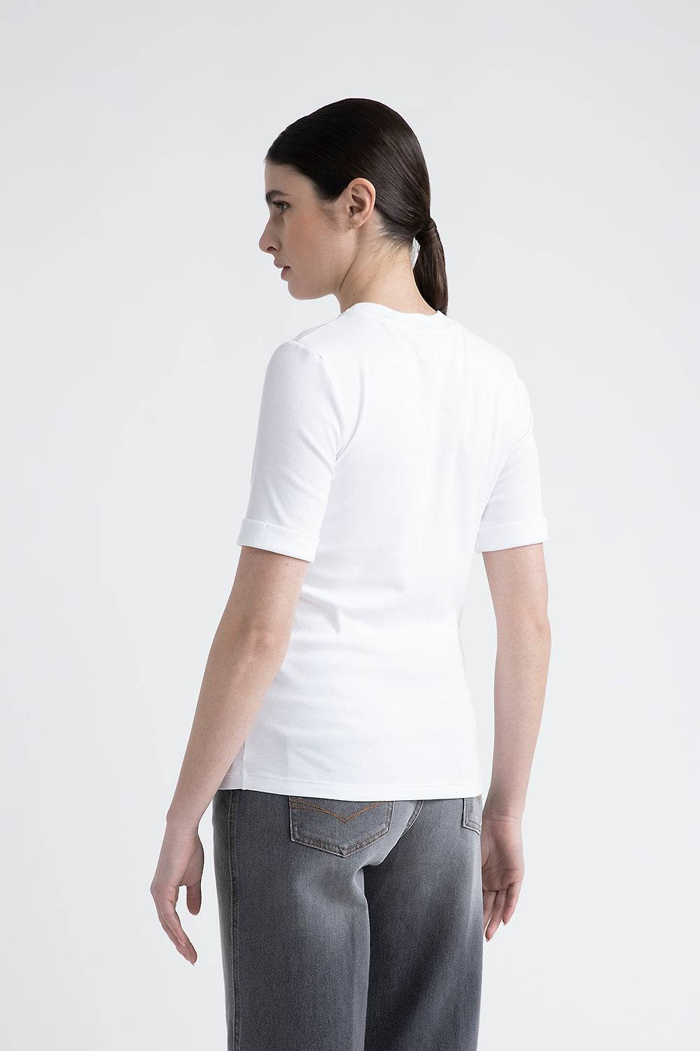 Peserico T-shirt in jersey con Punto Luce Shopping Online