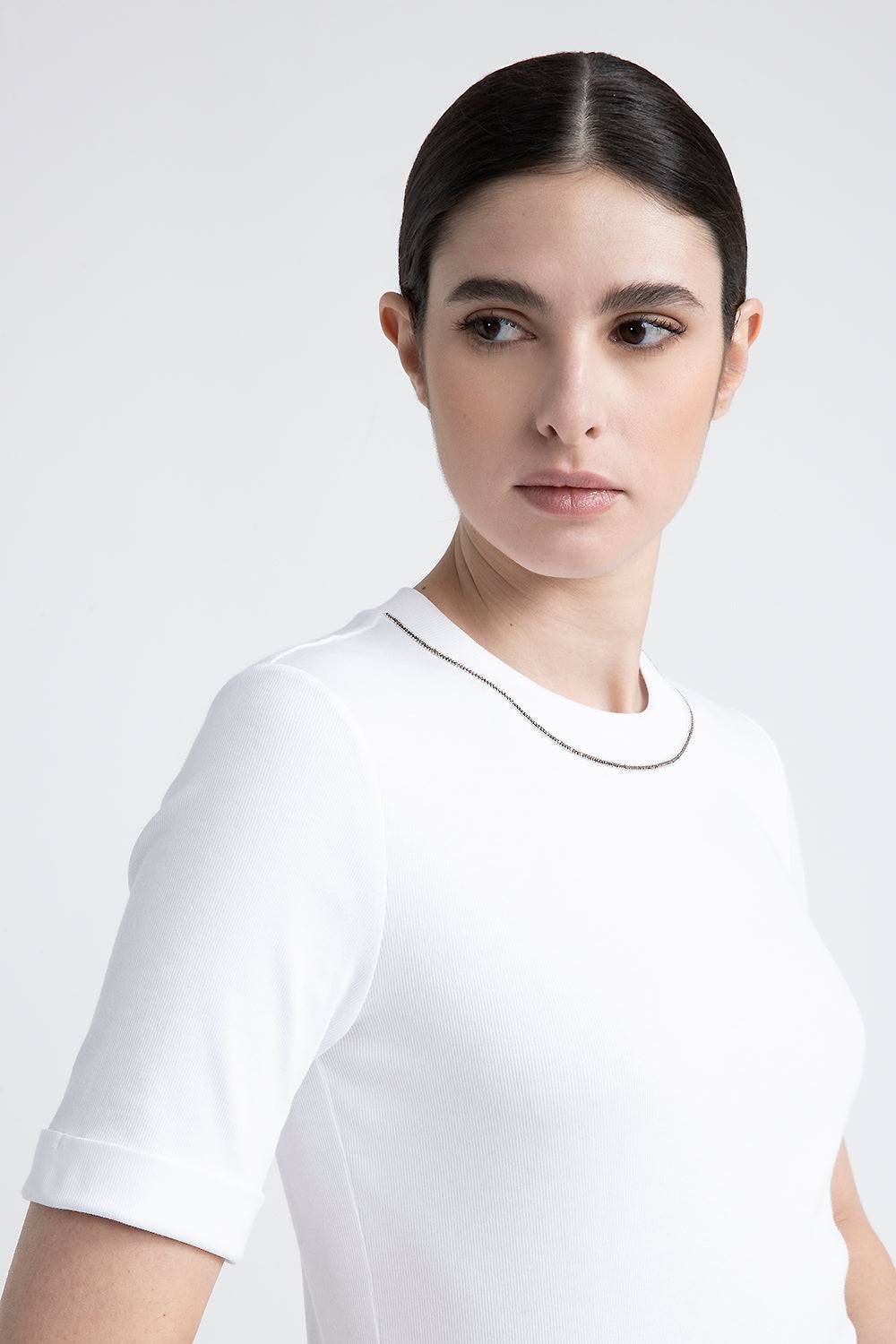 Peserico T-shirt in jersey con Punto Luce Shopping Online