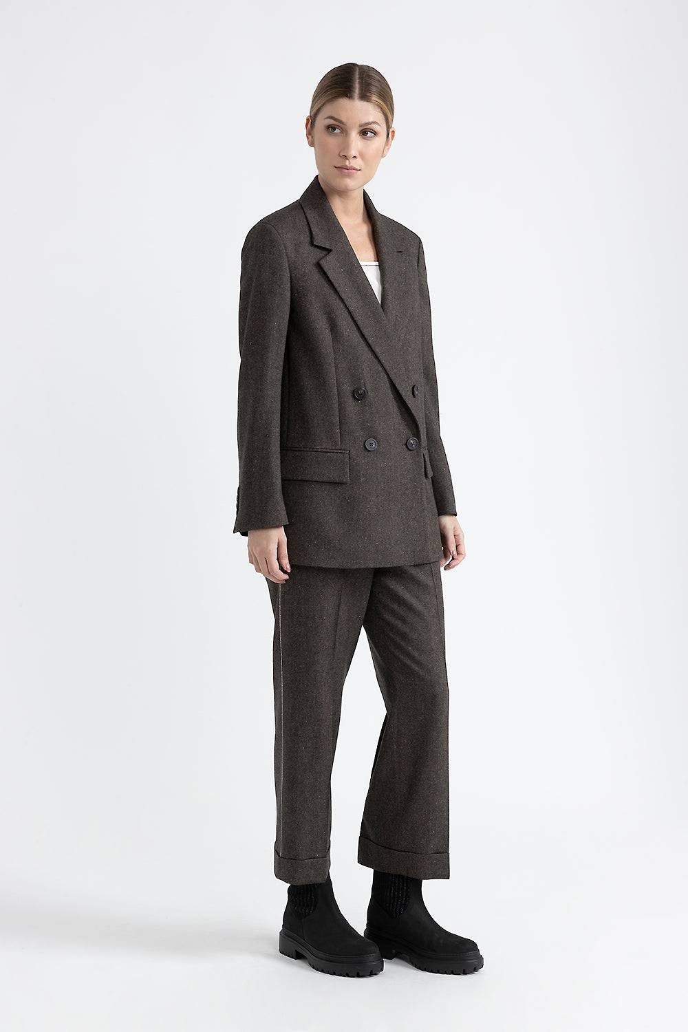 Peserico Blazer doppiopetto in lana, cashmere e seta Affare Del Giorno