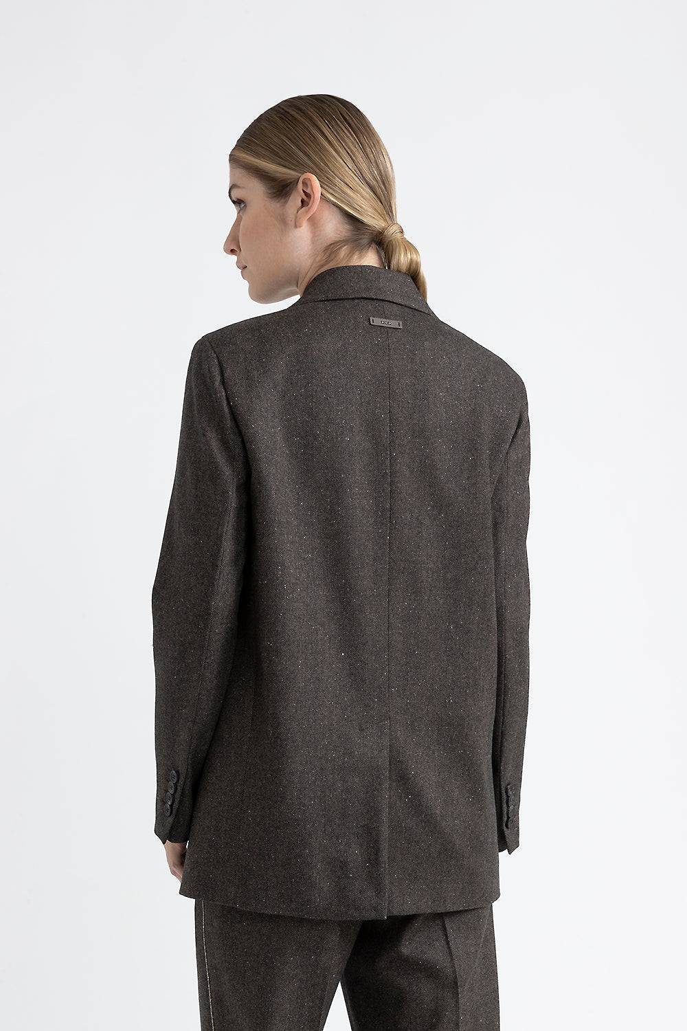 Peserico Blazer doppiopetto in lana, cashmere e seta Affare Del Giorno